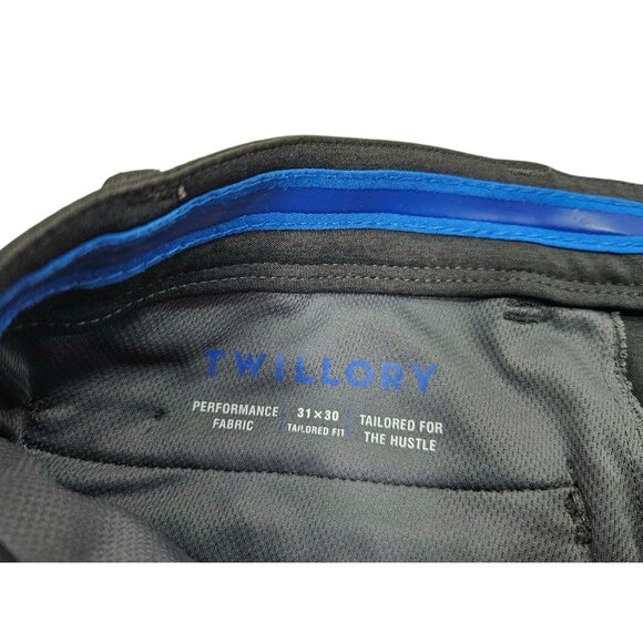 Twillory Tailored Fit Performance Pants Charcoal Mens 31x28.5 Actual Chino Golf - Picture 11 of 13